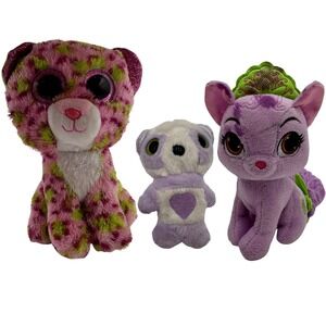 Ty Beanie Boos Lainey-Kitty Tiana- A Luvs Plush Stuffed Animal‎ Toy Bundle-3 Pcs